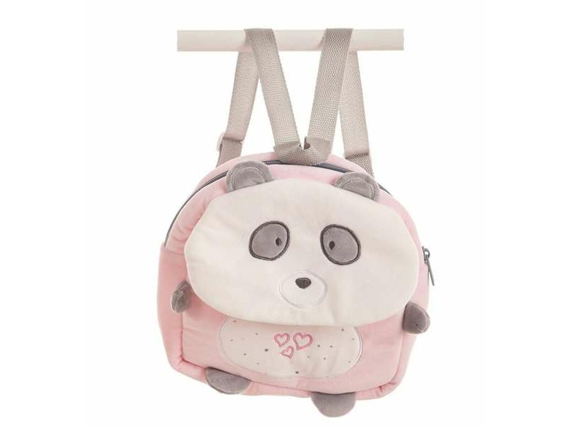 Mochila Infantil Cor de Rosa 24 cm Panda