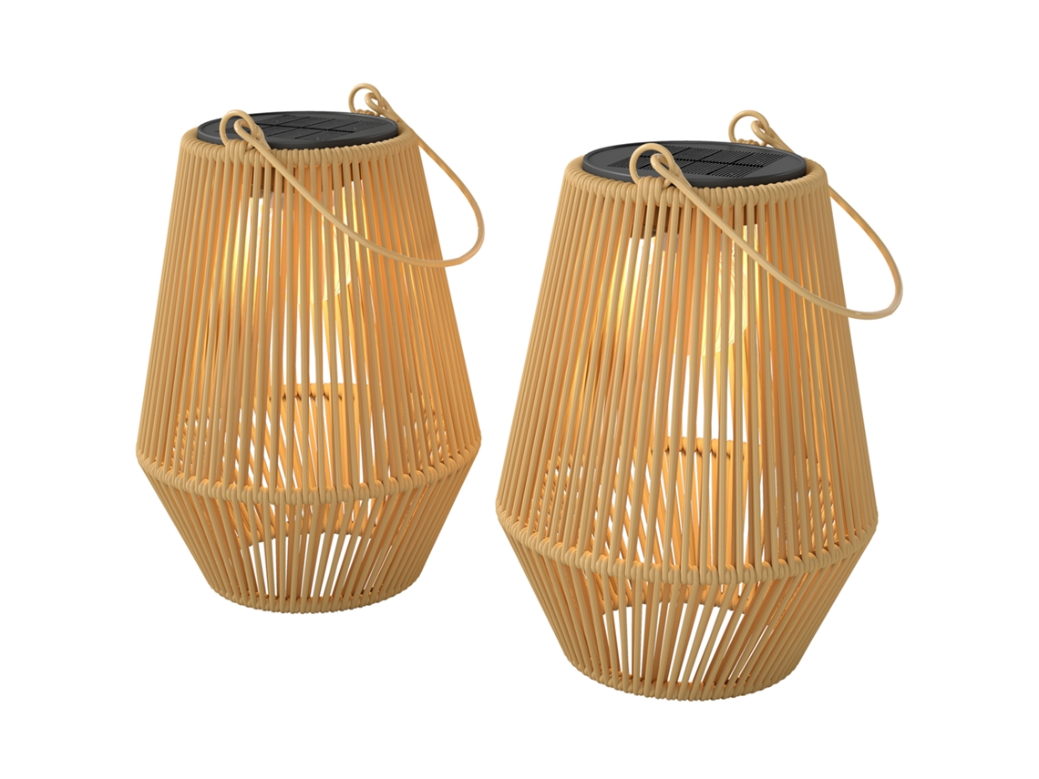 Luminárias Solares de Rua Penduradas com 2 Unidades, interruptor automático, IP44, marrom | S/MARCA
