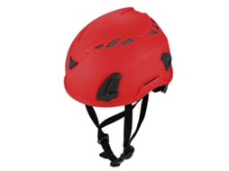 Capacete de Escalada com Lanterna e Acessórios Vermelho