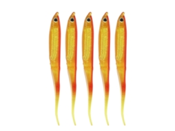 Isca Artificial Peixe Silicone 5pcslaranja vermelha