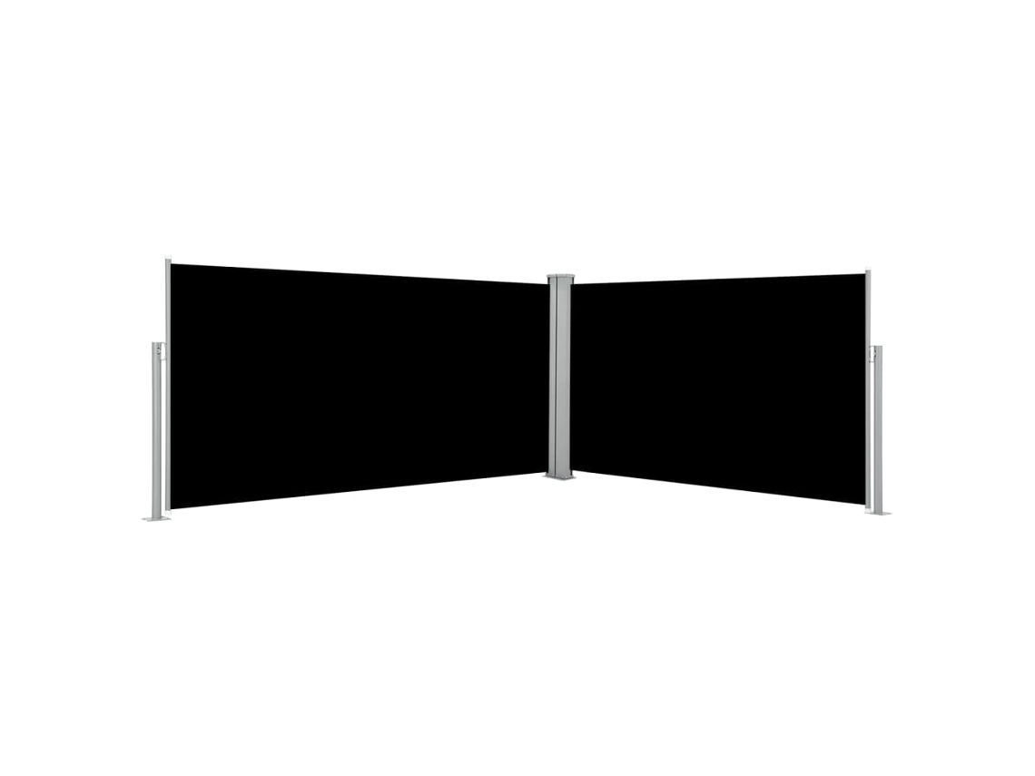 Side Awning, Side Awnings Vidaxl Preto Tecido (160 X 600 Cm)