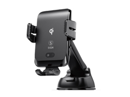 Suporte Veicular Para Smartphones Com Carregamento Sem Fio, De 4,7" A 6,8" - Preto