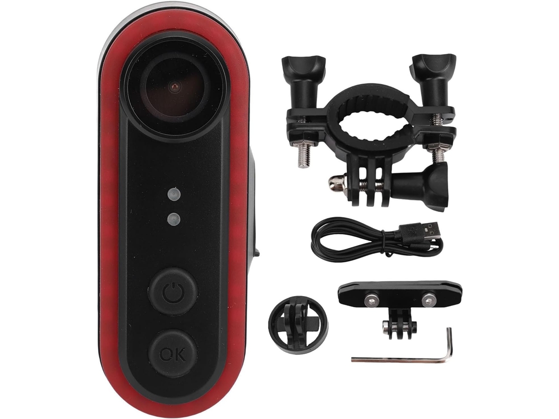Chiciris Caméra À Vélo 1080p Grand Angle, Registro De Boucle Étanche Com Feu Arrière, Aplicativo Para