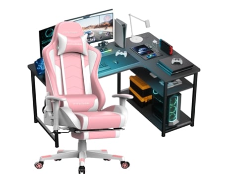 Conjunto De Cadeira Gamer Mesa Gamer Em Forma De L, Mesa Gamer E Cadeira Para Computador Gtplayercomhoma