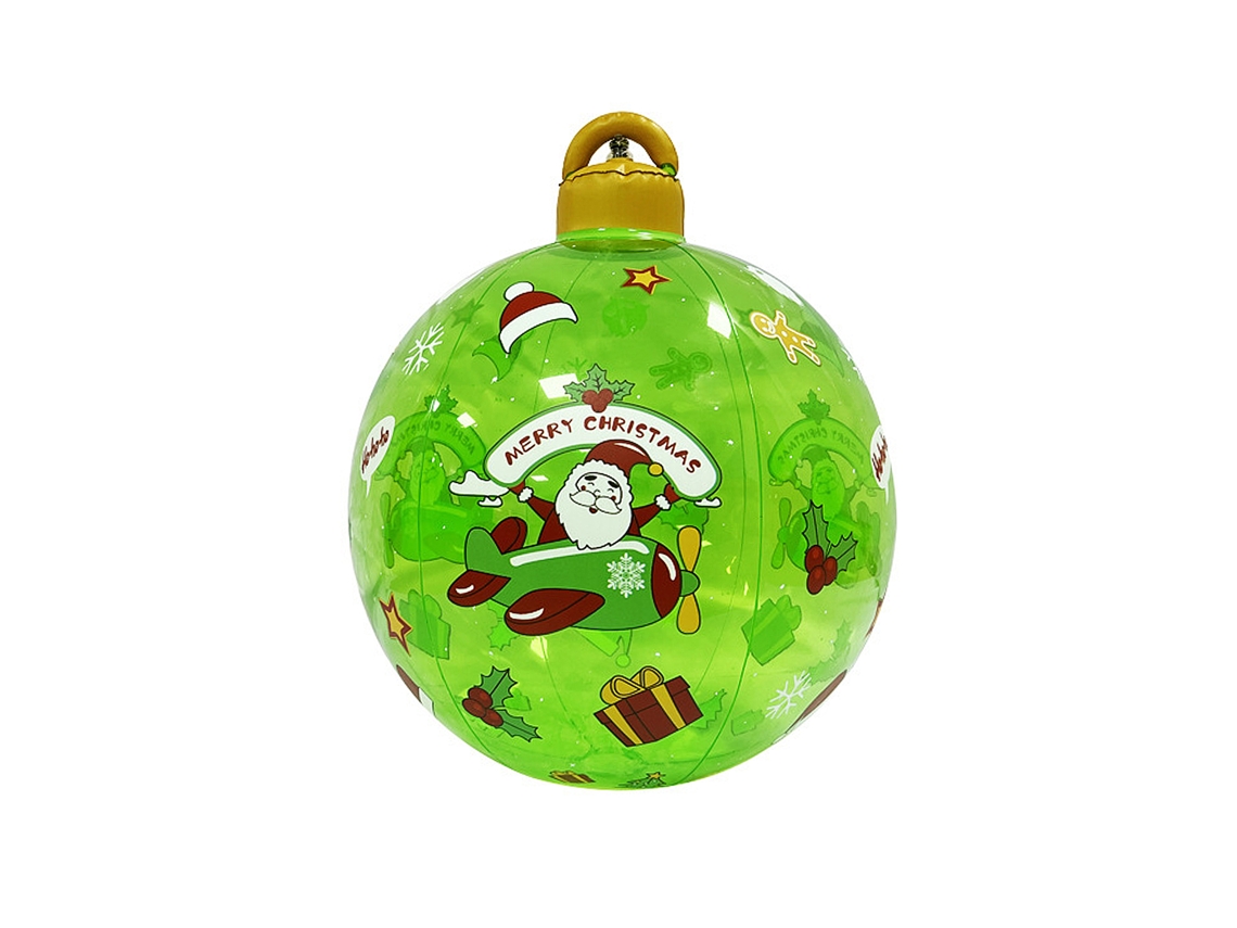 Laxiscreed Bola De Natal Inflável Luminoso Para Interior E Exterior, Verde, Decoração Festiva Portátil