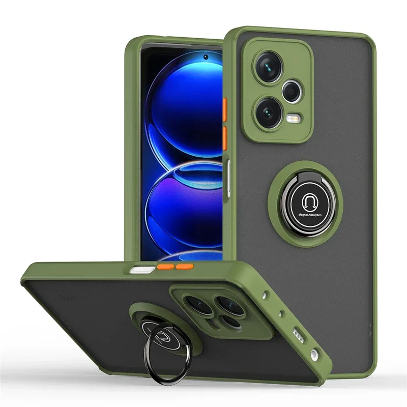 (verde Escuro, Redmi Note 13 Pro) Caso De Telefone, Suporte De Anel De Sucção Magnética, Antiderrapante, Anti-queda
