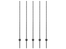 Conjunto 5 Poste De Jardim Vidaxl Cinzento Aço (180 Cm)
