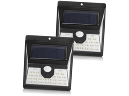 Conjunto De 2 Luminárias Solares De Parede Led À Prova D'água Com Sensor De Movimento Para Uso Externo.