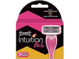Pack 3 Unidades Wilkinson Intuition F.A.B Cuchillas de Afeitar para Mujer