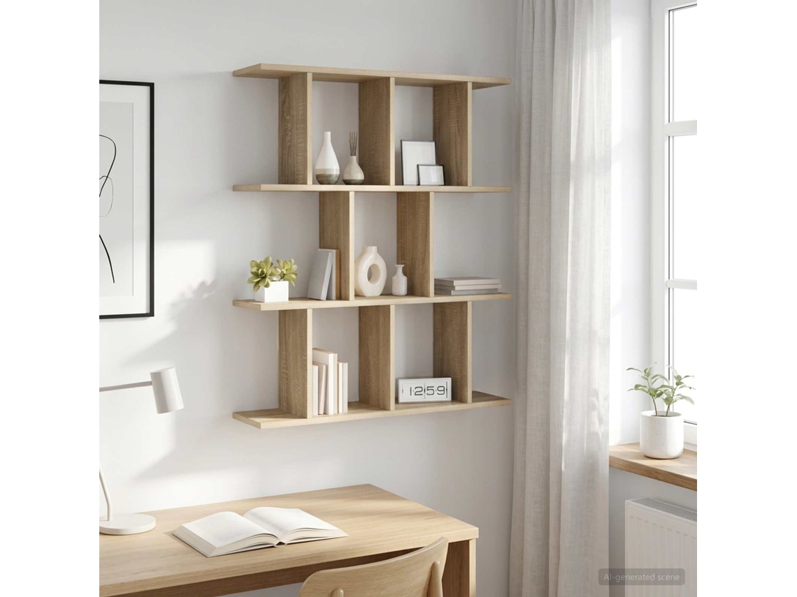 Vidaxl Prateleira De Parede Carvalho Sonoma 80 X 20 X 96 Cm