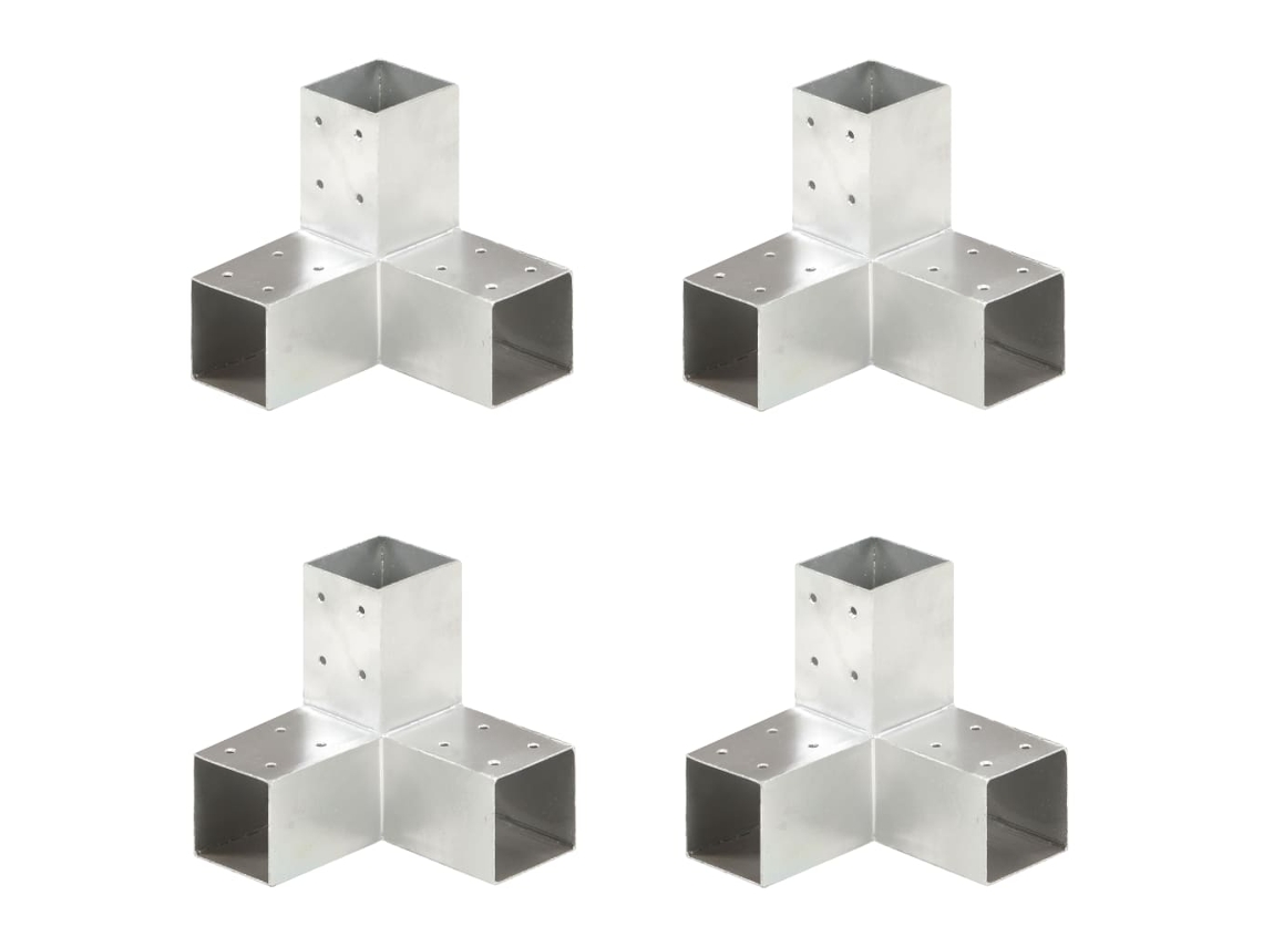 Post Connector, Post Connectors Vidaxl Prateado Metal (71 X 71 Mm)