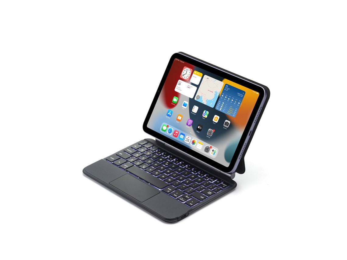 Capa de Teclado Bluetooth para iPad Mini 6 8.3 com Ecrã Táctil Magnético e Retroiluminação XIAOMOYU