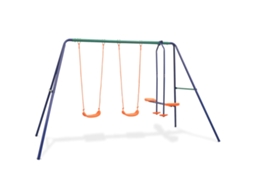 Vidaxl Conjunto De Baloiços Com 4 Lugares Laranja