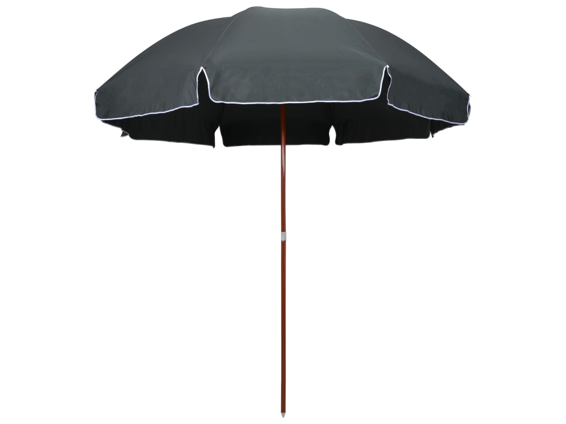 Vidaxl Guarda-sol De Jardim Com Poste De Aço 300 Cm Antracite