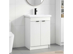 Vidaxl Conjunto De Móveis Para Banheiro Branco 78,5 X 37,5 X 81 Cm