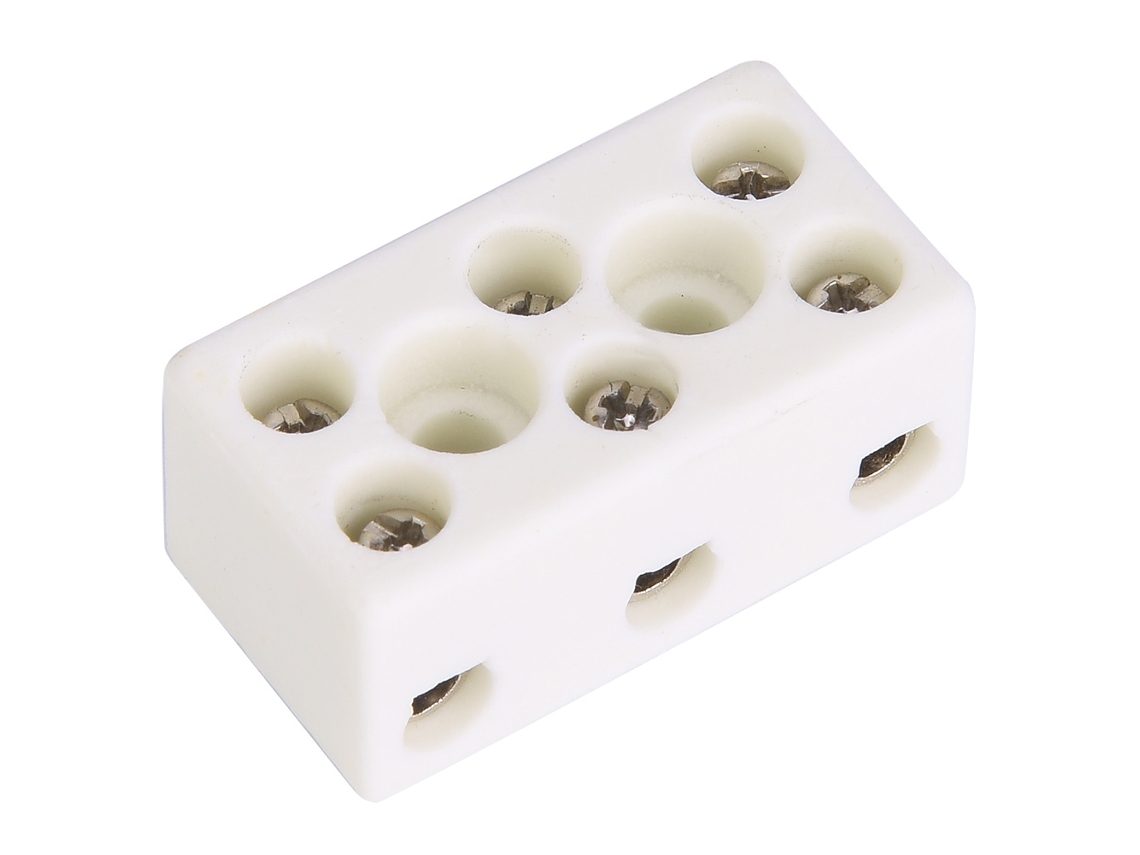 Laxiscreed Blocos De Terminais Cerâmicos 3 Vias Resistente A Altas Temperaturas, 24a