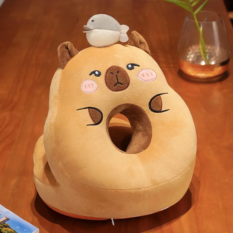 Almofada de Pelúcia Capivara para Dormir, Encosto para Cadeira de Escritório, Suporte Lombar MDUG (peixe 30x35cm)
