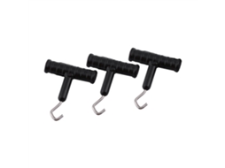 Ferramenta de Isca de Pesca T Aço Inox Preto 3pcs