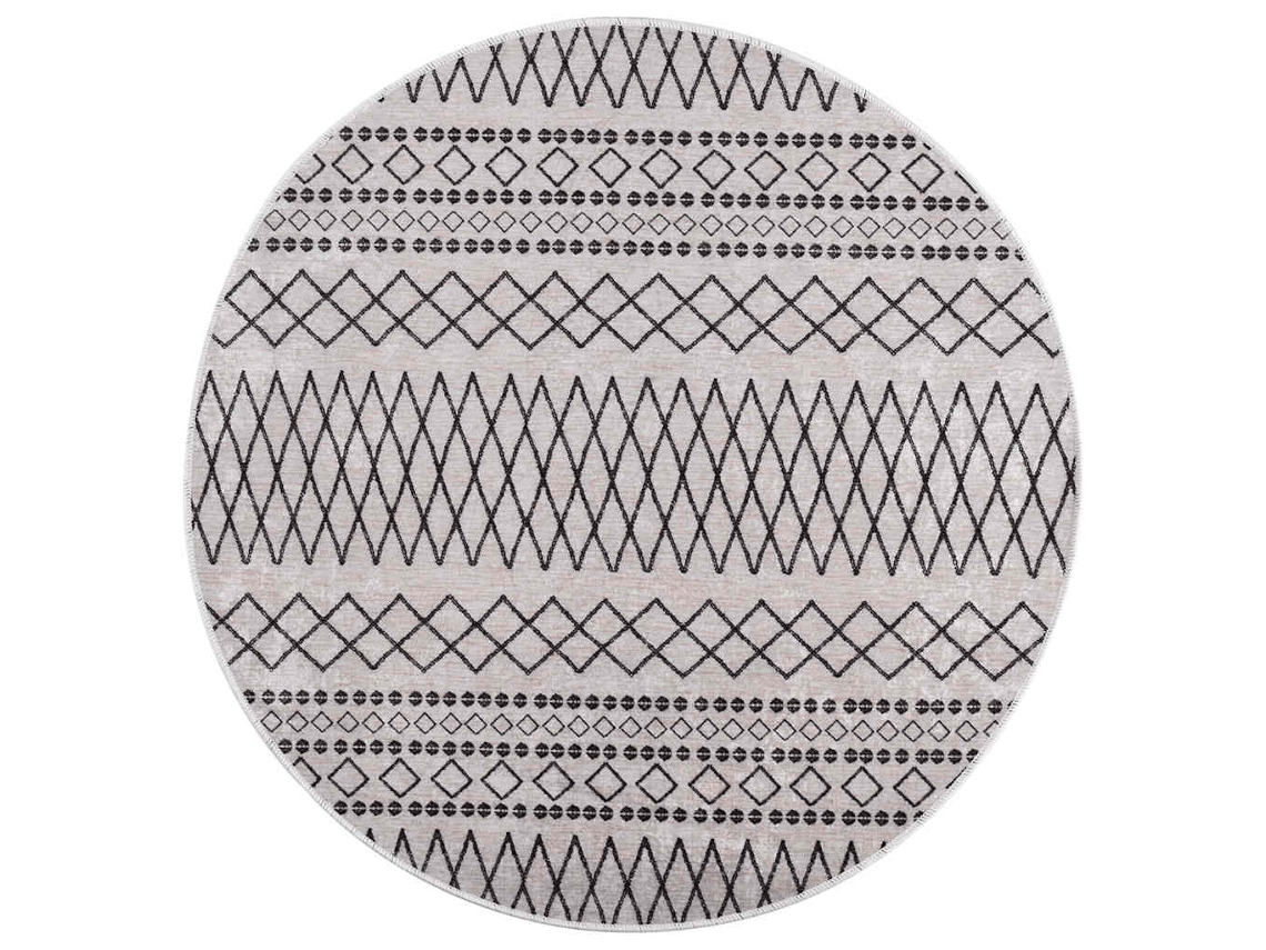 Rug, Rugs Vidaxl Branco Veludo (ø 120 Cm)
