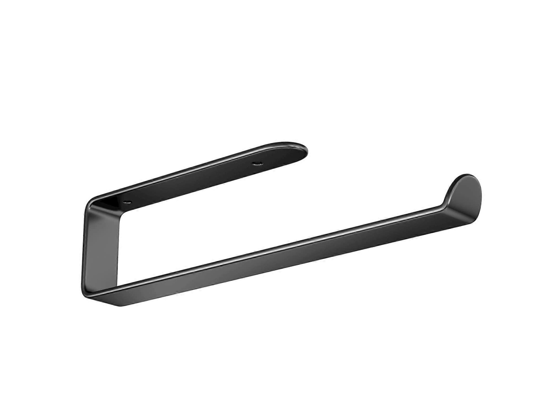 Porta Servilletas de Pared Negro, 295 Mm, Aluminio Espacial, Instalación Sin Taladrar o Perforada, Cocina Y Baño