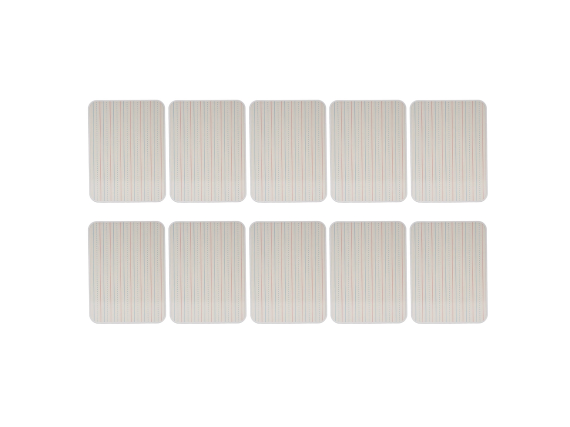 10 Peças Pequena Lousa Borracha com Linhas Duas Faces | S/MARCA