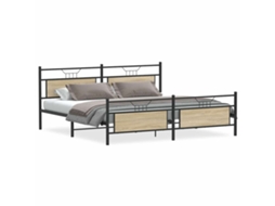 Bed Frame, Bed Frames Vidaxl Marrom Aço (193 X 201 Cm)