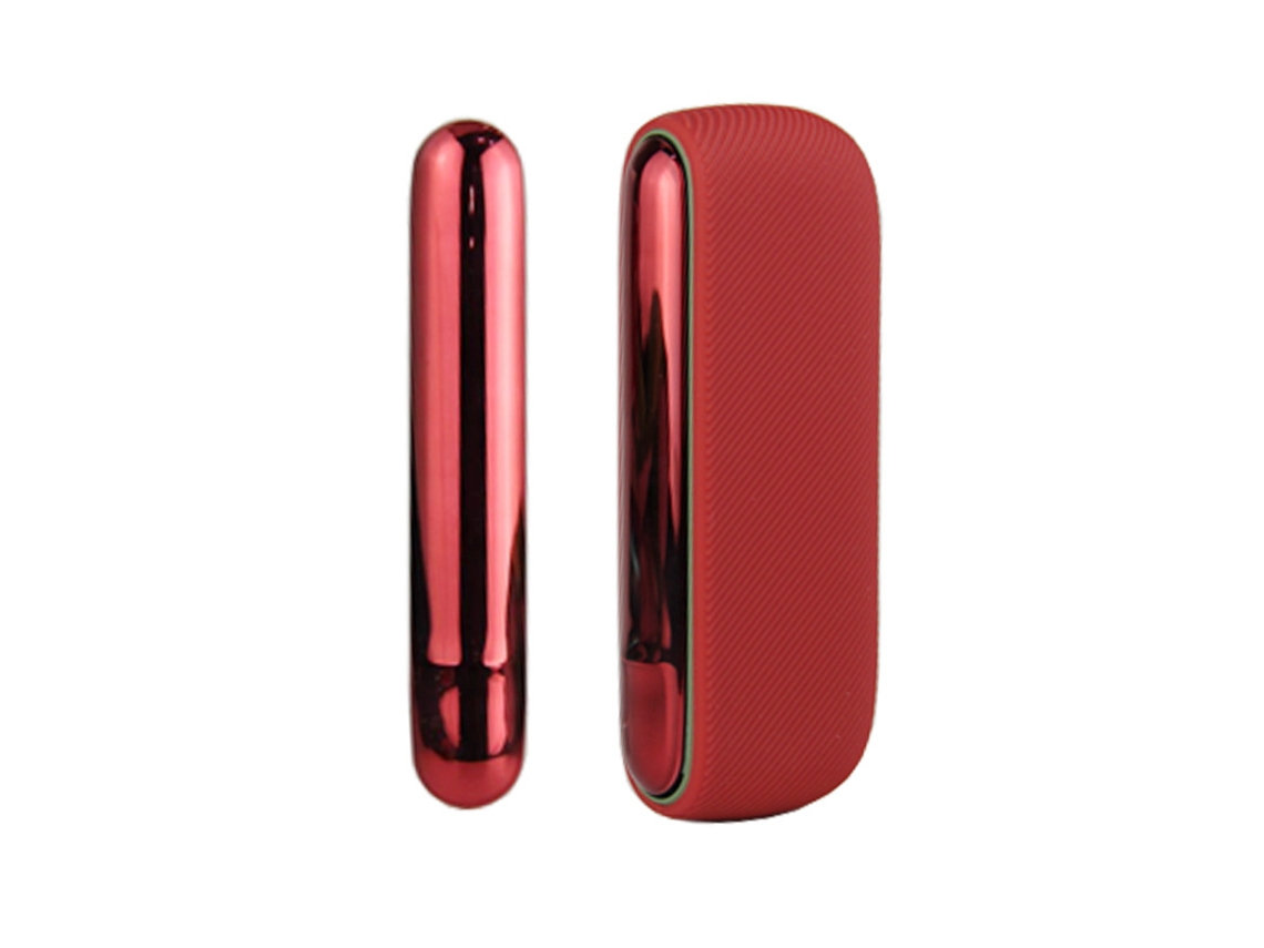 Capa Para Iqos Iluma Modelo De Abertura Lateral Adicionar Painéis Laterais 13x9.5x3cm Silicone Vermelho Escuro Fwinl