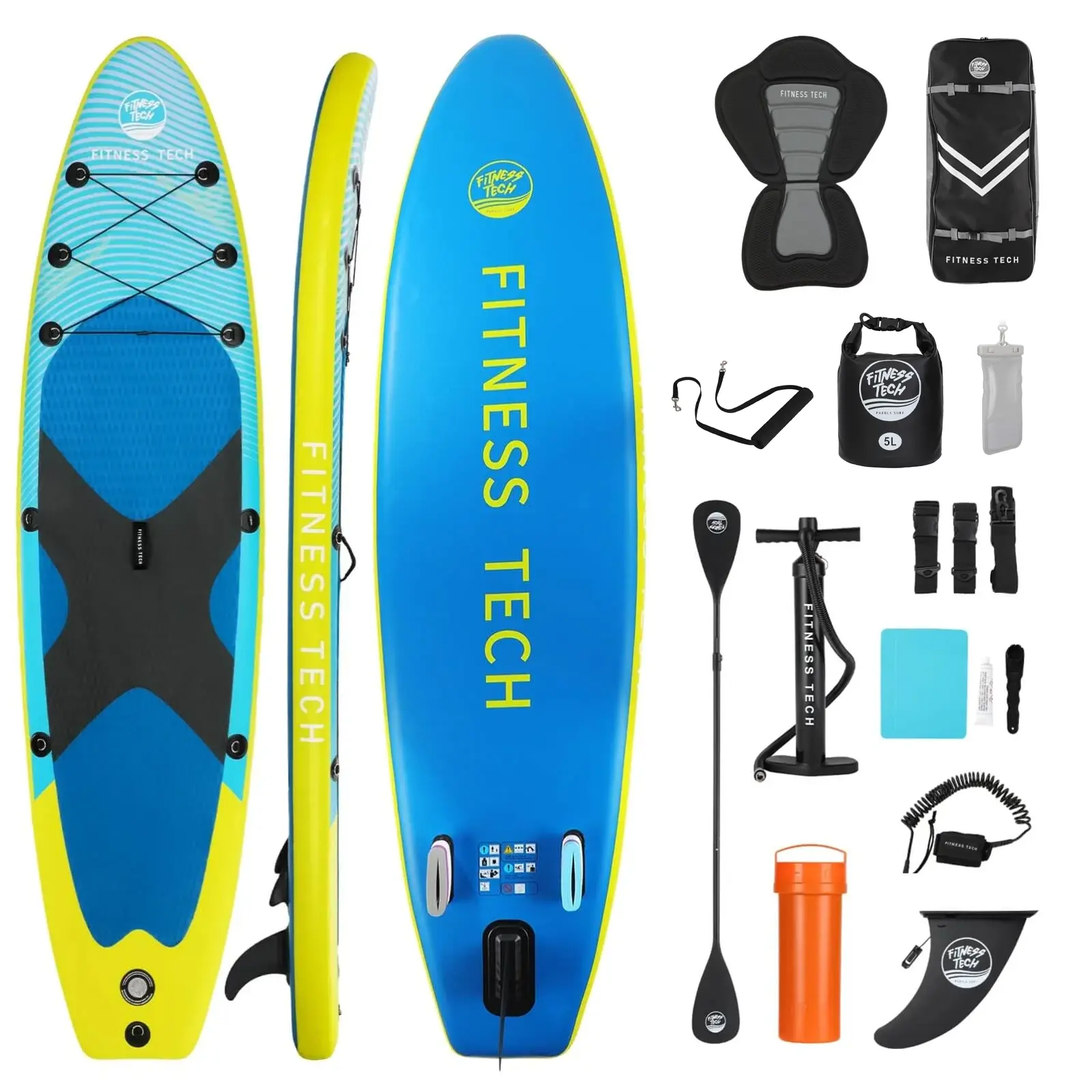 Conjunto de Stand Up Paddle  FITNESS TECH Mallorca (320x81x15cm)