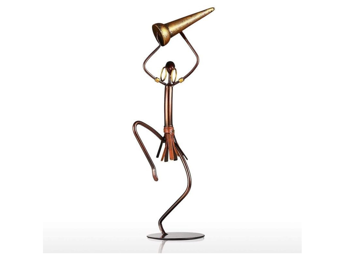 Escultura De Hierro Hombre Baterista Decoración Hogar Manualidad Regalo Cumpleaños Acción De Gracias