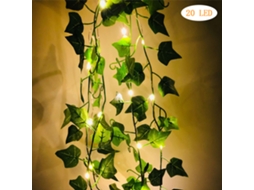 2026 luz de Cadena Led de Plantas Artificiales Hojas Verdes En Vaina Operada por Batería para Decoración de Hogar Y Bodas