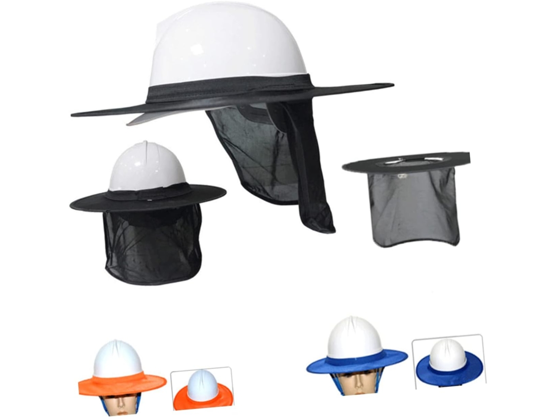 Acessório Para Capacete De Segurança: Viseira Solar Refletora Com Aba Completa Em Tela.