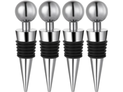 Wxsp Conjunto De 4 Rolhas De Vinho Reutilizáveis ​​para Vinho, Champanhe, Cerveja E Licor