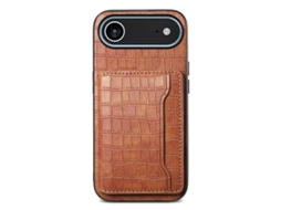 Capa Para Iphone 17 Air Com Textura De Crocodilo - Projetada Para Proteção Completa.