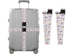 Conjunto De 2 Cintas Bagagem Com Estampa Boneco Neve E Estrela Para Malas, Cintas De Viagem, Acessórios Para Cintos