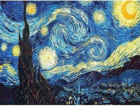 Tela FIGURED' ART Diamond Painting -  Noite Estrelada  - Figured' Art Dp-001-Y (51x2,8x41 cm)