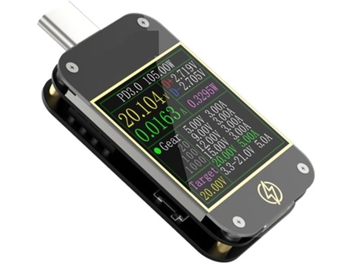 Testador Usb Type-c Pd Com Gatilho, Voltímetro E Amperímetro Para Teste