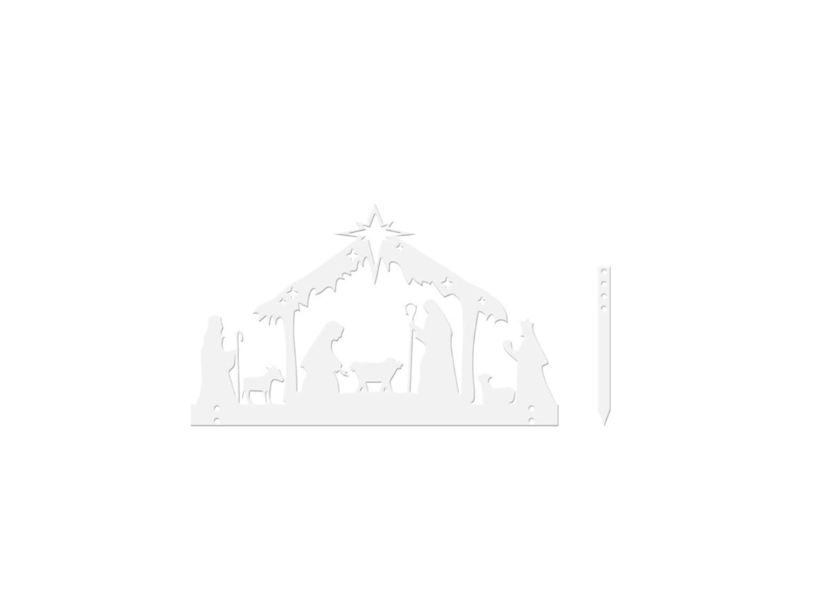 Estátua de Natal Jesus Birth em Ferro 30x19cm LAXISCREED