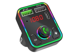 Transmissor Fm YIZHOOD F3 Carregamento Rápido Sem Fio Sem Fio Adaptador Sem Fio Transmissor de Rádio Fm Portátil Preto