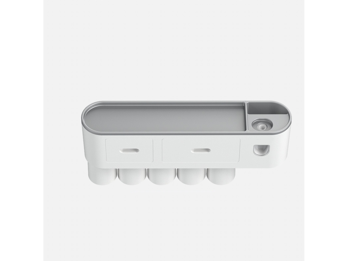 Suporte de Escova de Dentes com Copo e Dispenser Magnético Abs