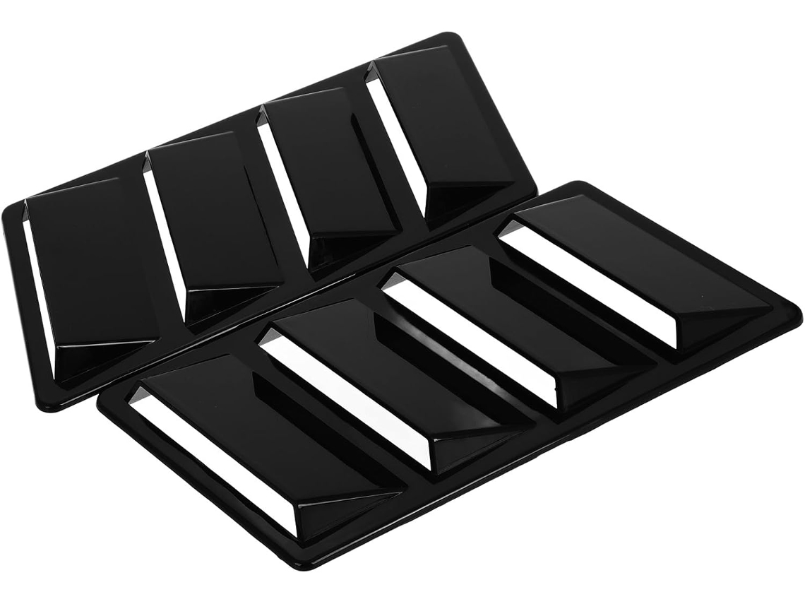 Conjunto De 2 Capas Universais Para Entradas Ar Do Capô Carro Em Abs Preto,imitação Decoração...