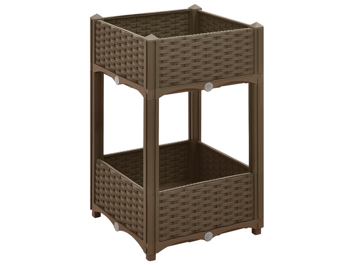 Raised Bed, Raised Beds Vidaxl Marrom Polipropileno (40 X 40 X 71 Cm)