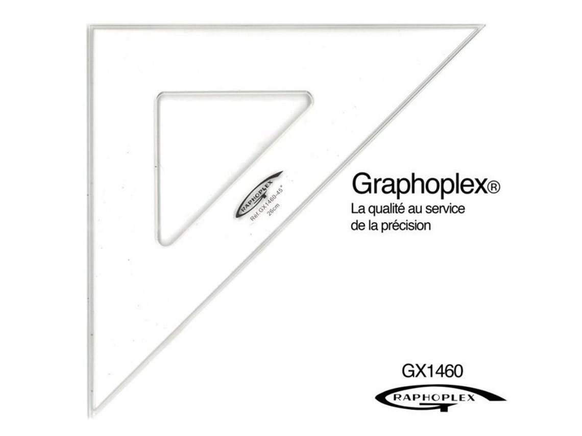 Graphoplex, Ângulo 45° 3 Lados Retos 26 Cm