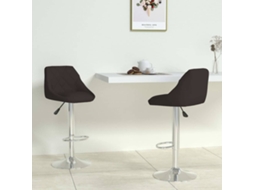 Vidaxl Bancos De Bar 2 Pcs Couro Artificial Preto