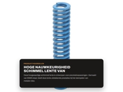 Spring De Mold De 25mm - Alta Precisão - 65mn Aço - Azul - Resistente A Choques - Durável - Relação Compressiva - Compressividade