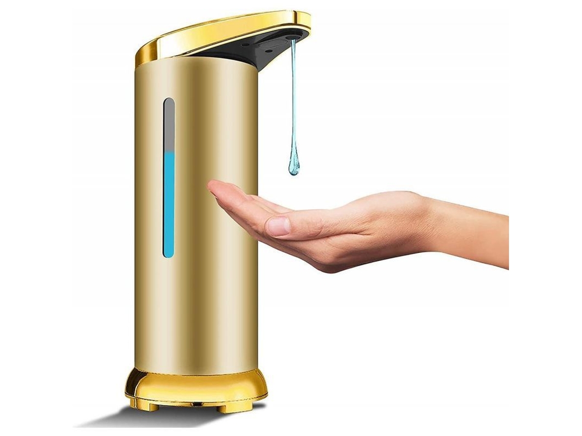 2026 dispensador de Jabón Automático de Acero Inoxidable, Sin Toque Con Sensor Infrarrojo, Base Impermeable Y Ajustable Ouro