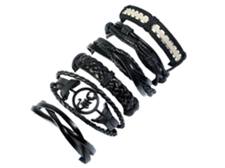 Pulseira De Corda Tecida Com Charm Pulseira De Moda Para Mulheres E Homens