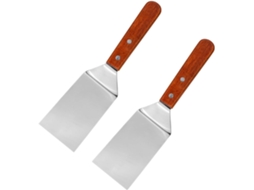 Kit de 2 Pás de Pizza Inoomp em Aço Inoxidável com Cabo Ergonômico Utensílio de Cozinha Versátil para Bifes, Pizzas e CHABERLU