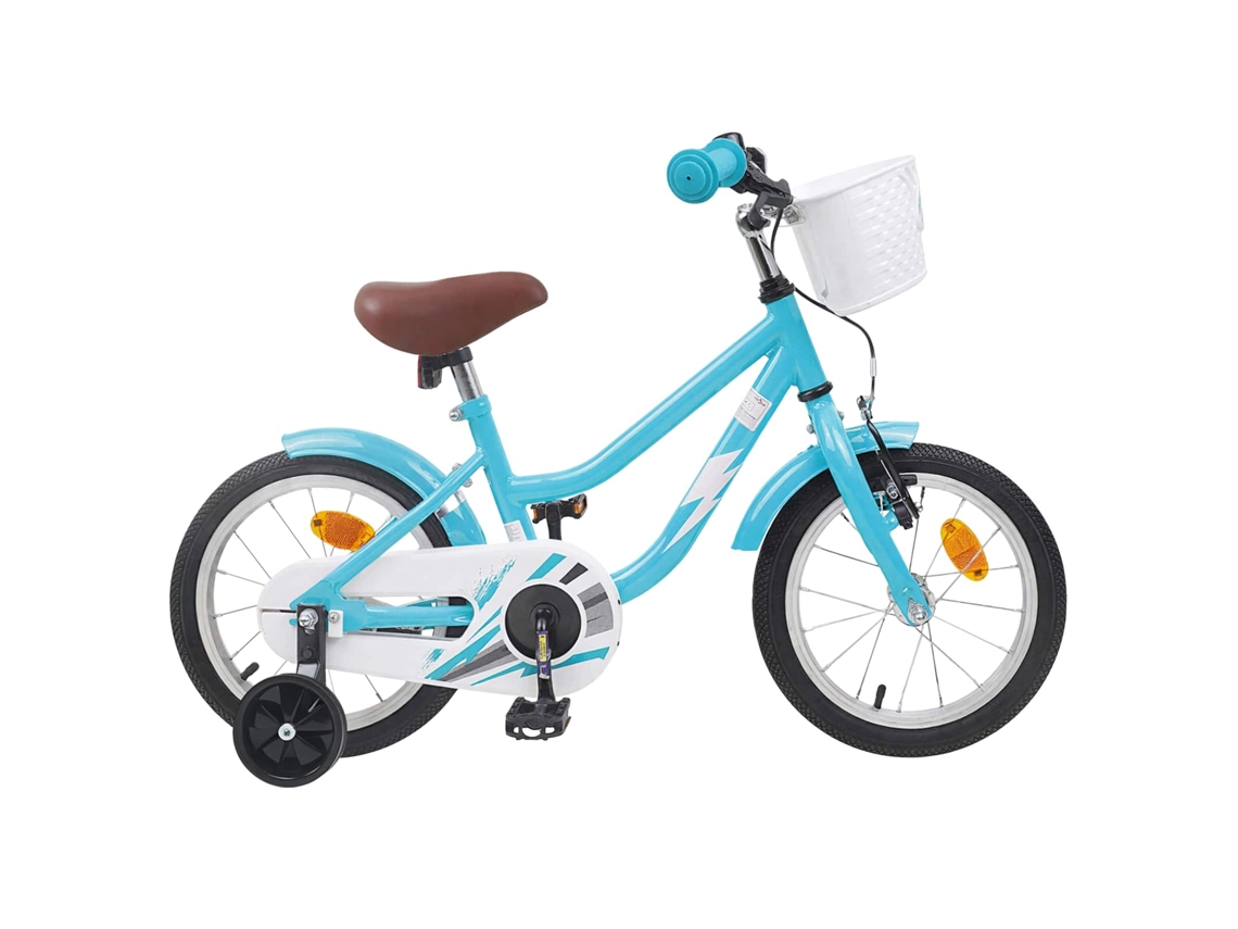Vidaxl Bicicleta Infantil 12 Polegadas Para 2-4 Anos Azul-claro