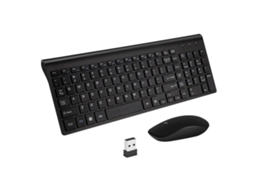 Lurelia Conjunto Teclado E Rato Sem Fios, 2.4g, Receptor Usb