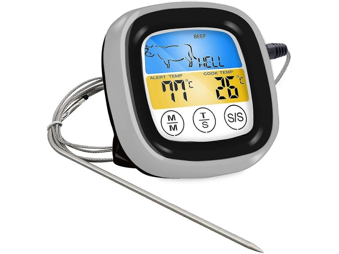 Termómetro Digital Lurelia Para Carne Com Temporizador, Forno E Churrasco, Magnético